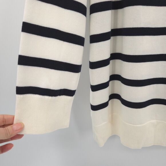 Talbots striped button up cardigan sweater Size 1X long sleeve nautical preppy - Picture 3 of 10